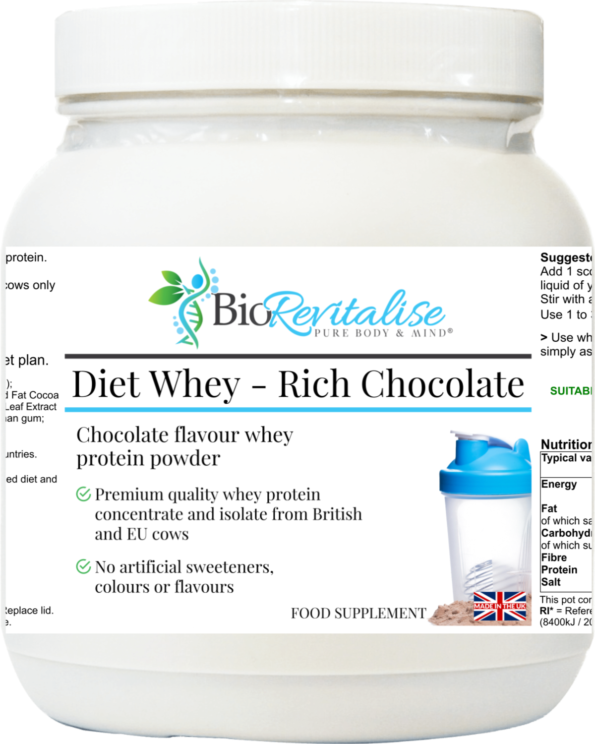 Diet Whey Rich Chocolate BioRevitalise